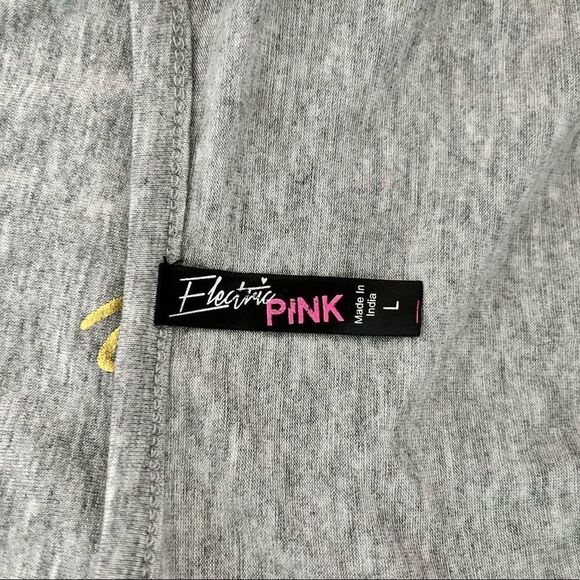 (5 for $25.)…Electric Pink red gray India elephant scoop neck baseball t-shirt - Picture 2 of 5